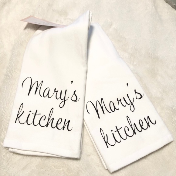 🆕Set of 2 Personalized MARY’S KITCHEN Towels